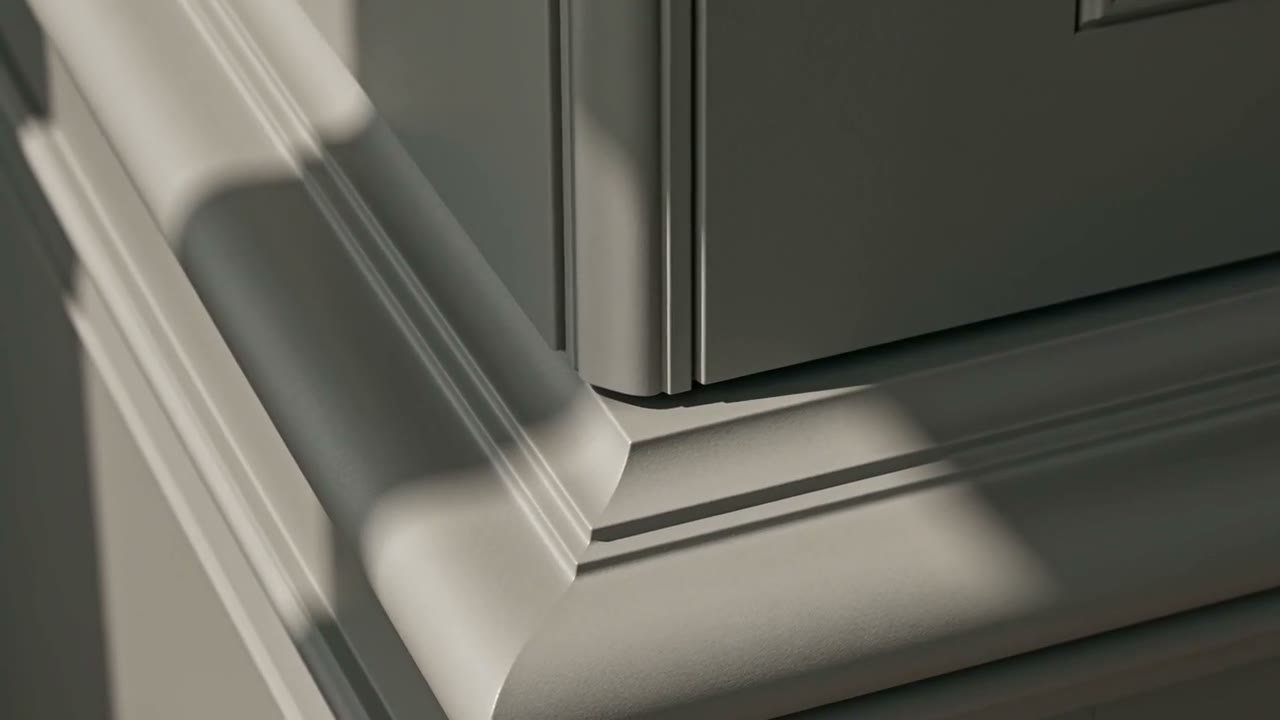 Soft light on a sculpted architectural detail