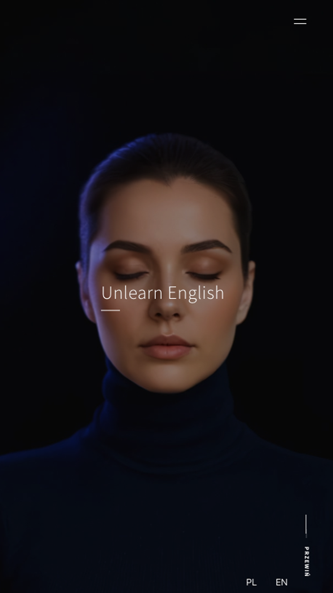 Unlearn English homepage hero